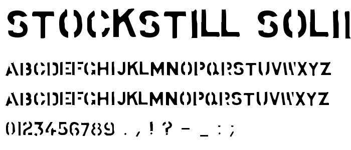 Stockstill Solid font